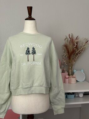 Redwood California Graphic Sweatshirt - Sage Green